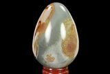 Polished Polychrome Jasper Egg - Madagascar #134578-1